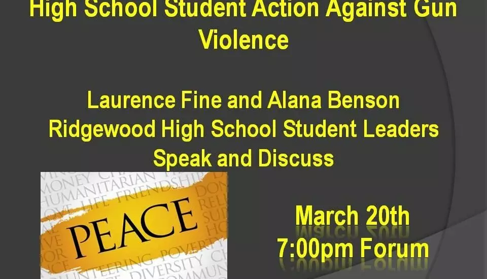 Emmanuel holds a Community Peace and Justice Forum to discuss High School Student Action Against Gun Violence